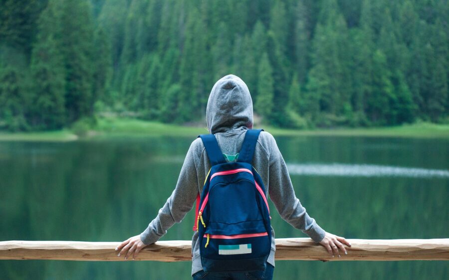 Image of person standing alone celebrating National Introverts Week