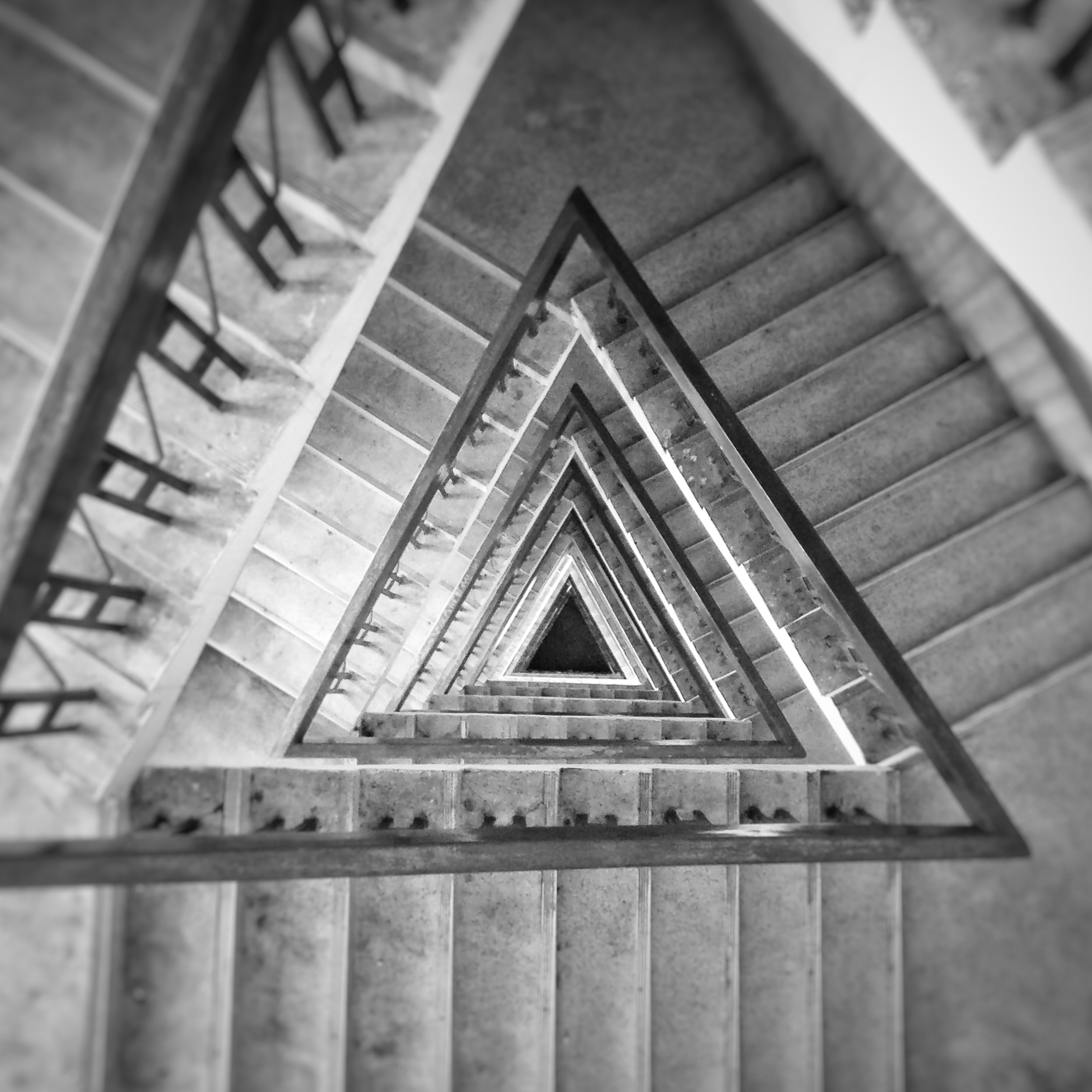 stairway triangle from above