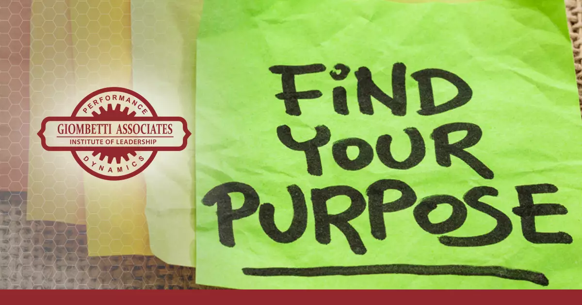 Post-it note reading Find your purpose